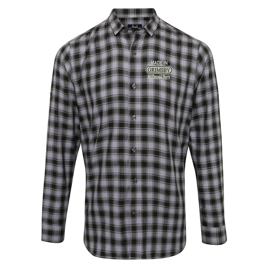 Made in Grimsby All Original Parts Embroidered Long Sleeve Mulligan Check Shirt