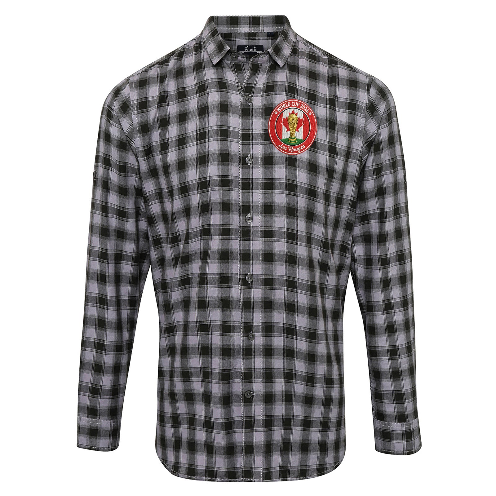 Canada WC 2026 Football Check Long Sleeve Shirt 