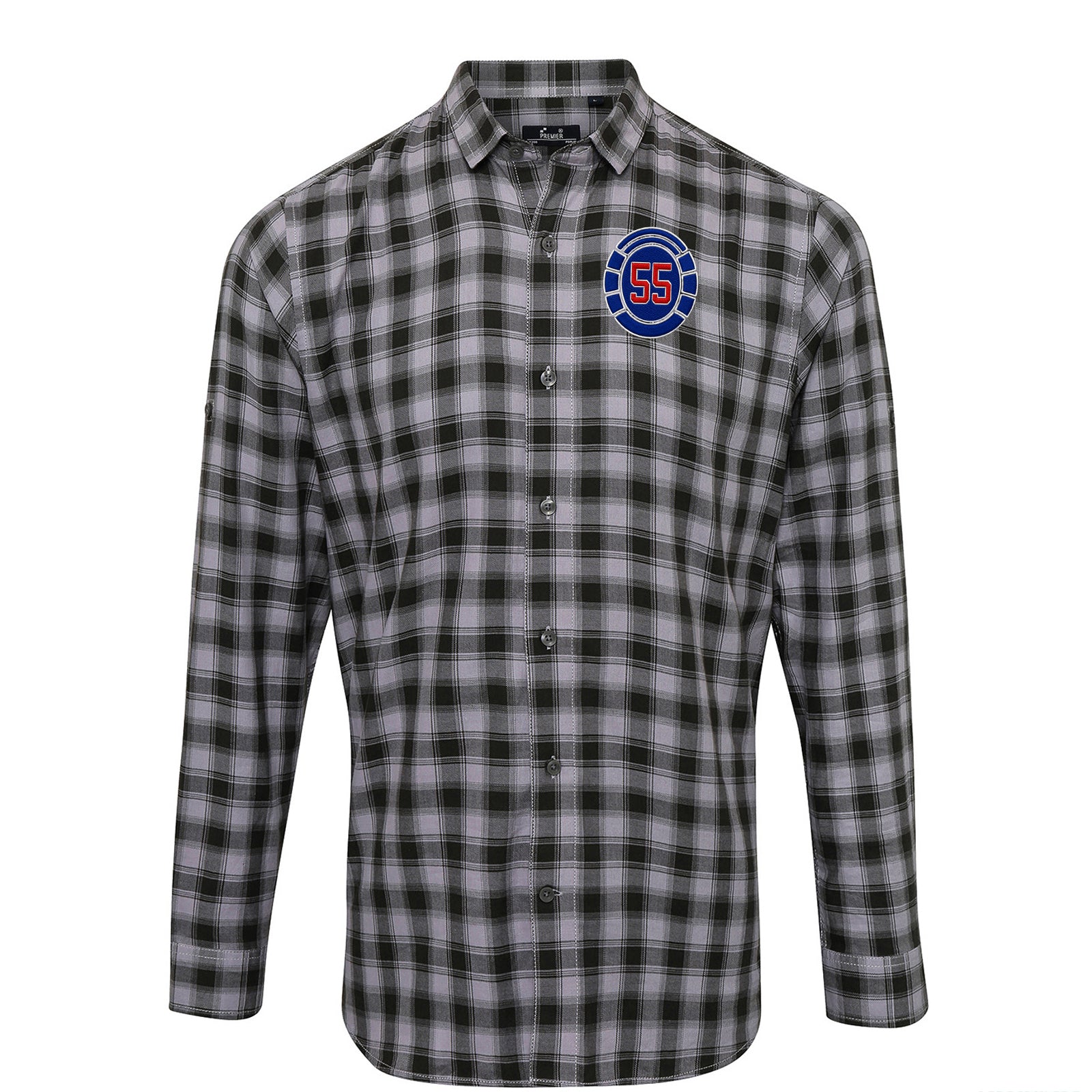 Glasgow Rangers 55 Time Champions Check Long Sleeve Shirt