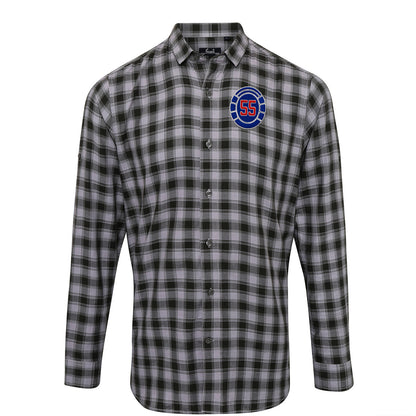 Glasgow Rangers 55 Time Champions Check Long Sleeve Shirt