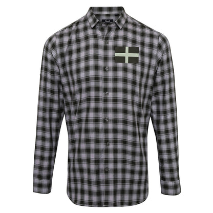 Saint Piran’s Flag Cornwall Check Long Sleeve Shirt