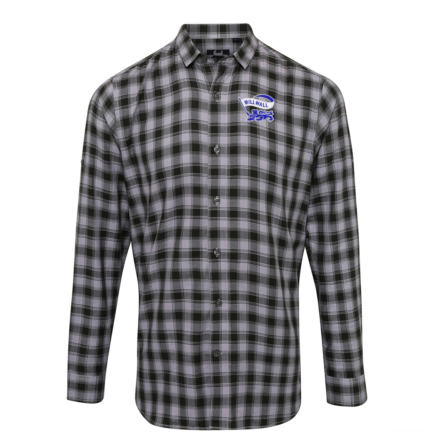 Classic Millwall Football Check Long Sleeve Shirt 
