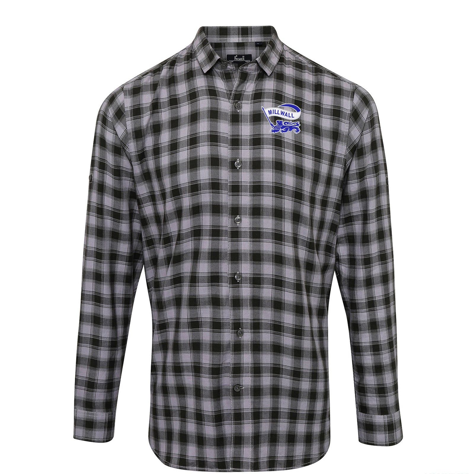 Classic Millwall Football Check Long Sleeve Shirt 