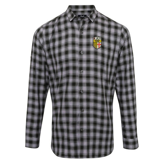 Retro Barnet Football Check Shirt