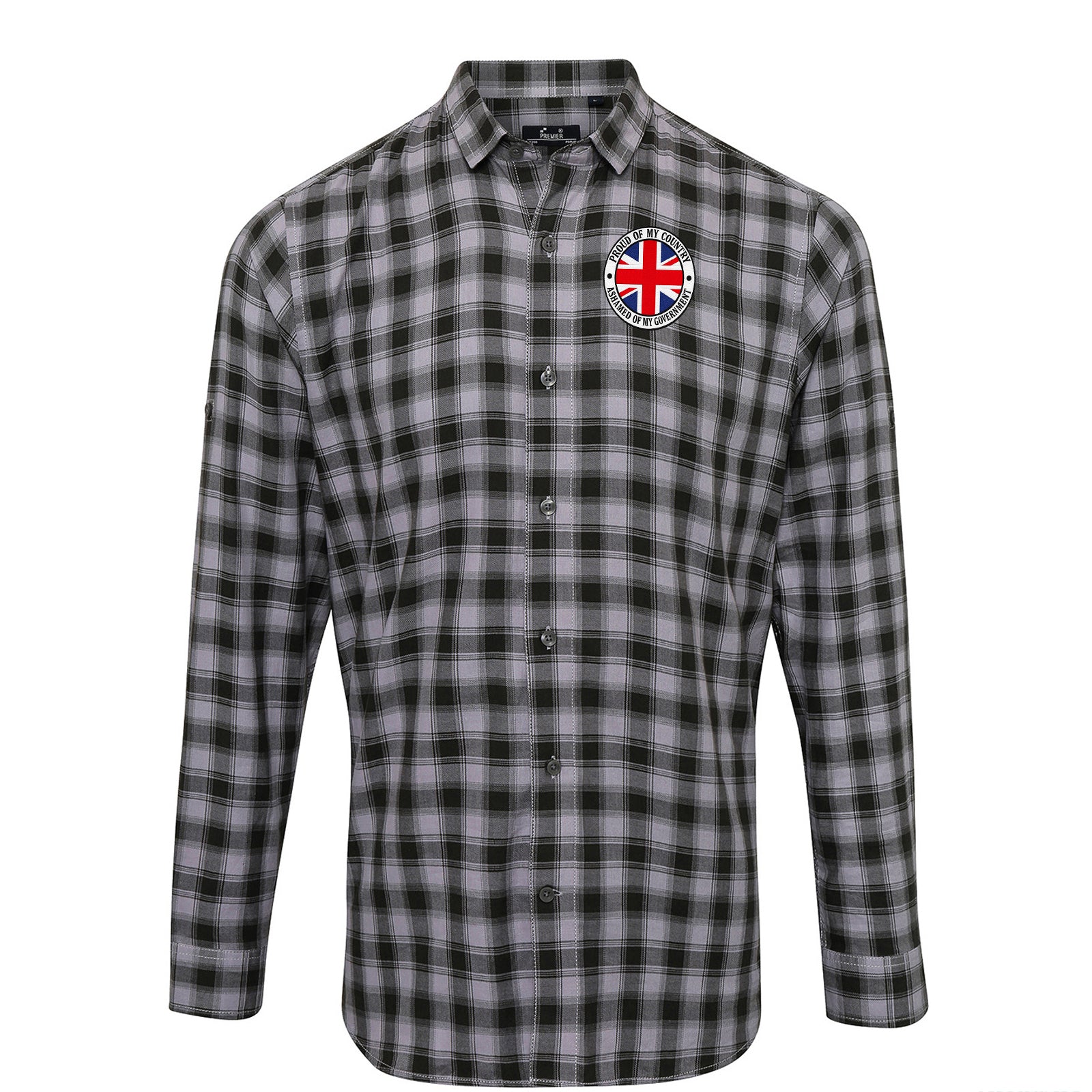 Proud of My Country Ashamed of My Government Check Long Sleeve Shirt