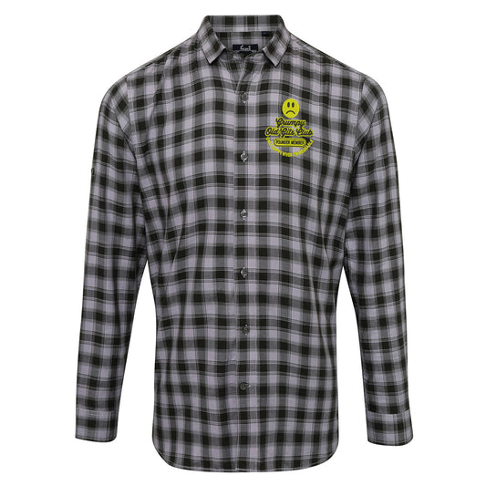 Grumpy Old Gits Club Founder Member Embroidered Long Sleeve Mulligan Check Shirt