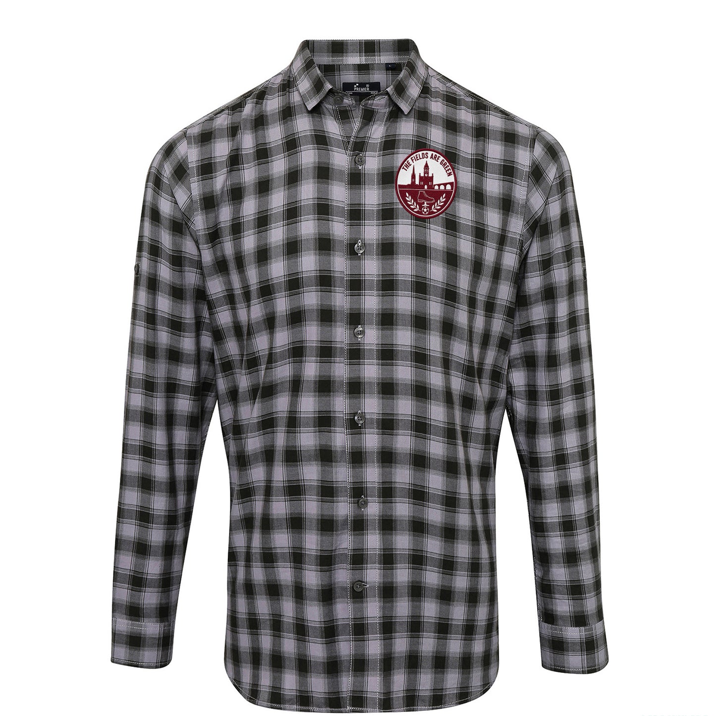 The Fields Are Green Northampton Football Check Long Sleeve Shirt 