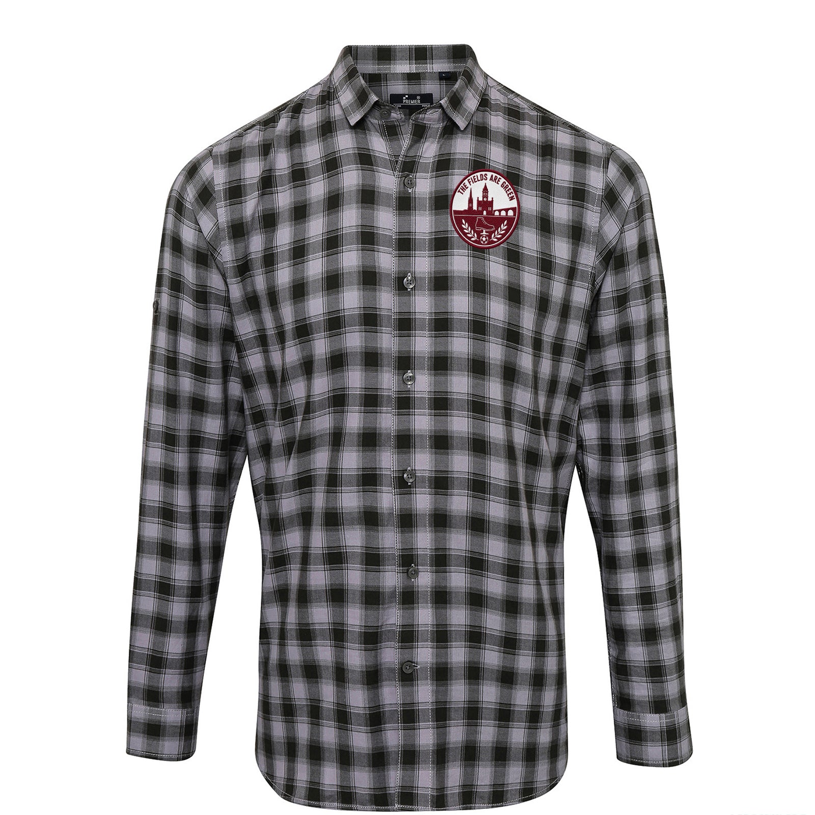 The Fields Are Green Northampton Football Check Long Sleeve Shirt 