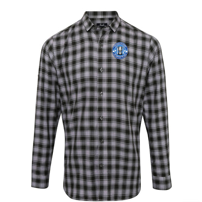 Man City League Cup 1975-1976 Check Long Sleeve Shirt