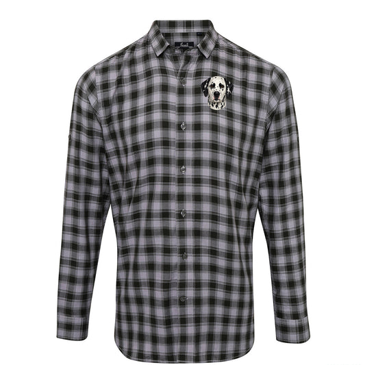 Dalmatian Dog Face Check Long Sleeve Shirt