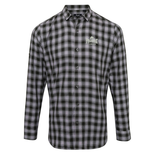Fishing It's a Way of Life Long Sleeve Mulligan Check Shirt