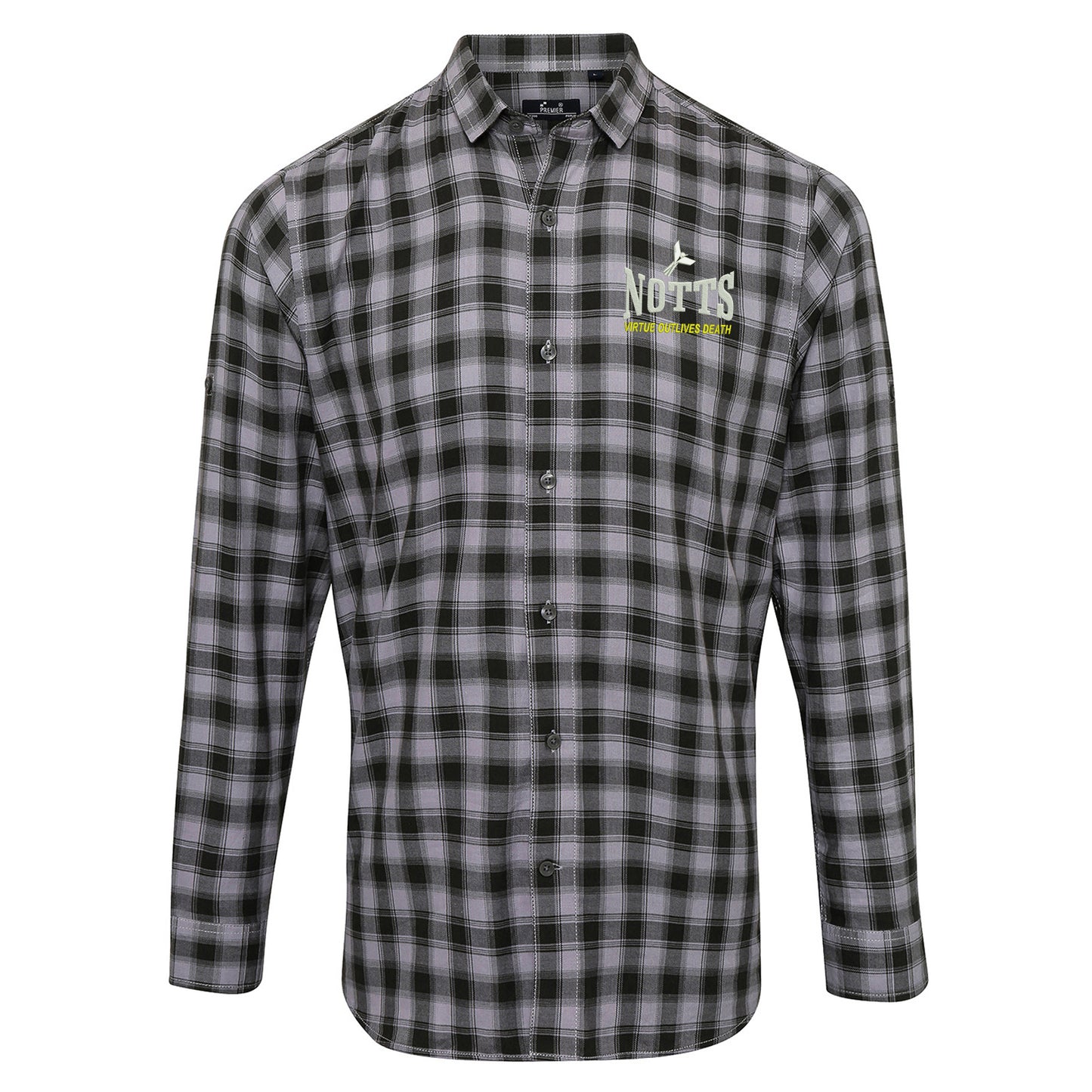Notts County Football Check Long Sleeve Shirt