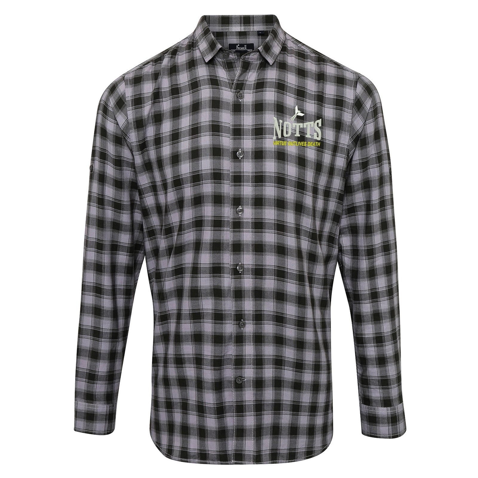 Notts County Football Check Long Sleeve Shirt