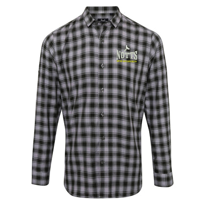 Notts County Football Check Long Sleeve Shirt