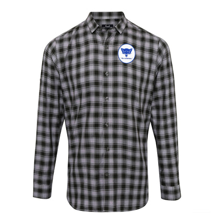 Old School Carlisle United Football Check Long Sleeve Shirt