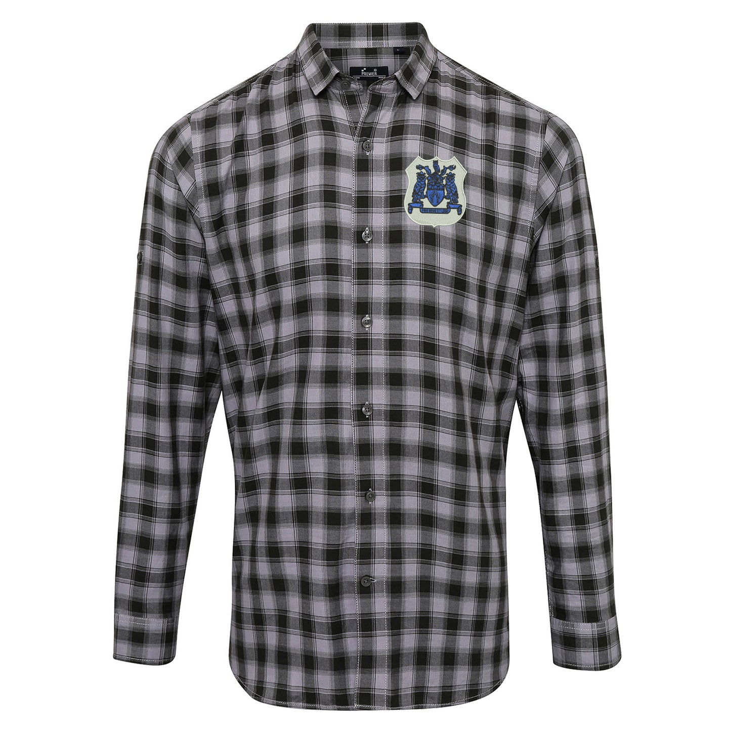 Retro Leeds 1950s Embroidered Long Sleeve Mulligan Check Shirt