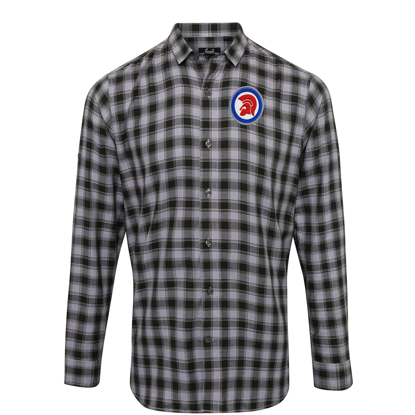 Trojan Helmet Roundel Check Long Sleeve Shirt Trojan Helmet Roundel Check Long Sleeve Shirt 