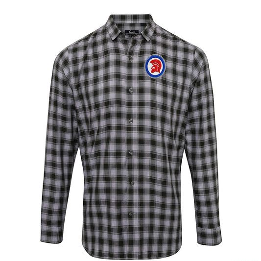 Trojan Helmet Roundel Check Long Sleeve Shirt Trojan Helmet Roundel Check Long Sleeve Shirt 