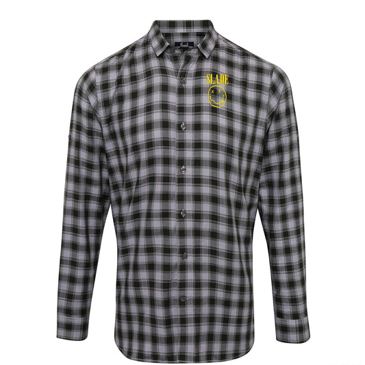 Classic Slade Nirvana Robbie Williams Check Long Sleeve Shirt