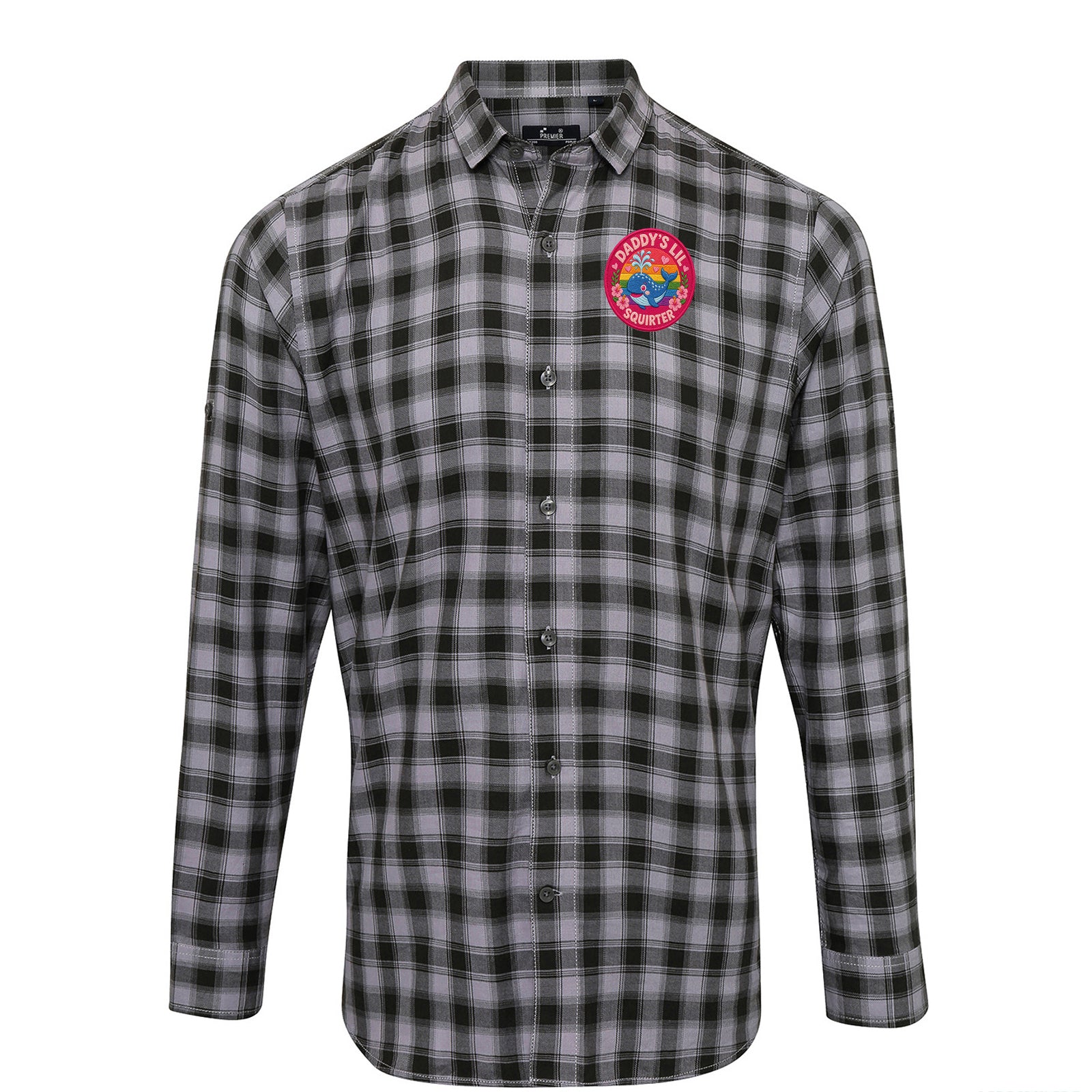 Daddy’s Lil Squirter Check Long Sleeve Shirt