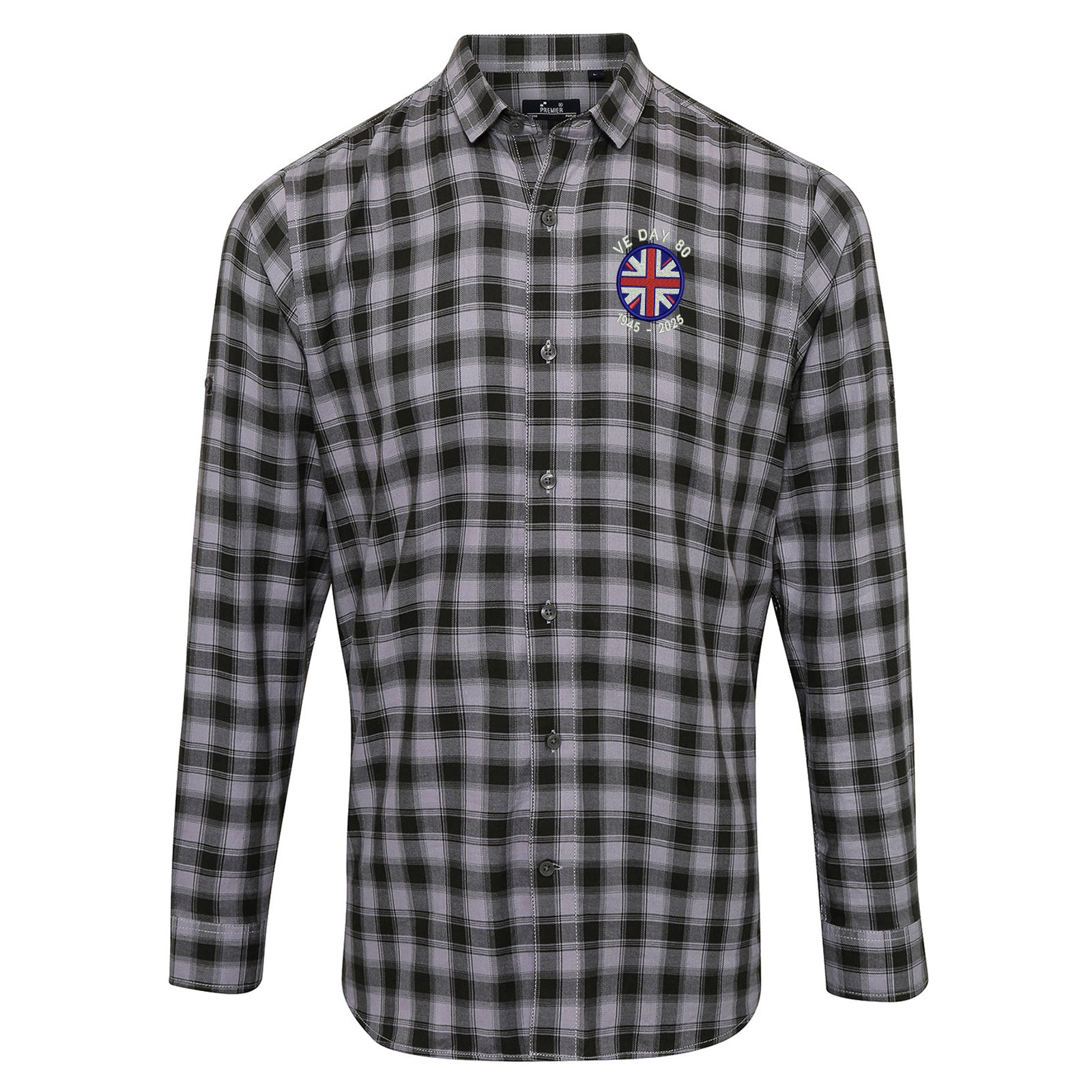 VE Day 80 1945-2025 Check Long Sleeve Shirt 