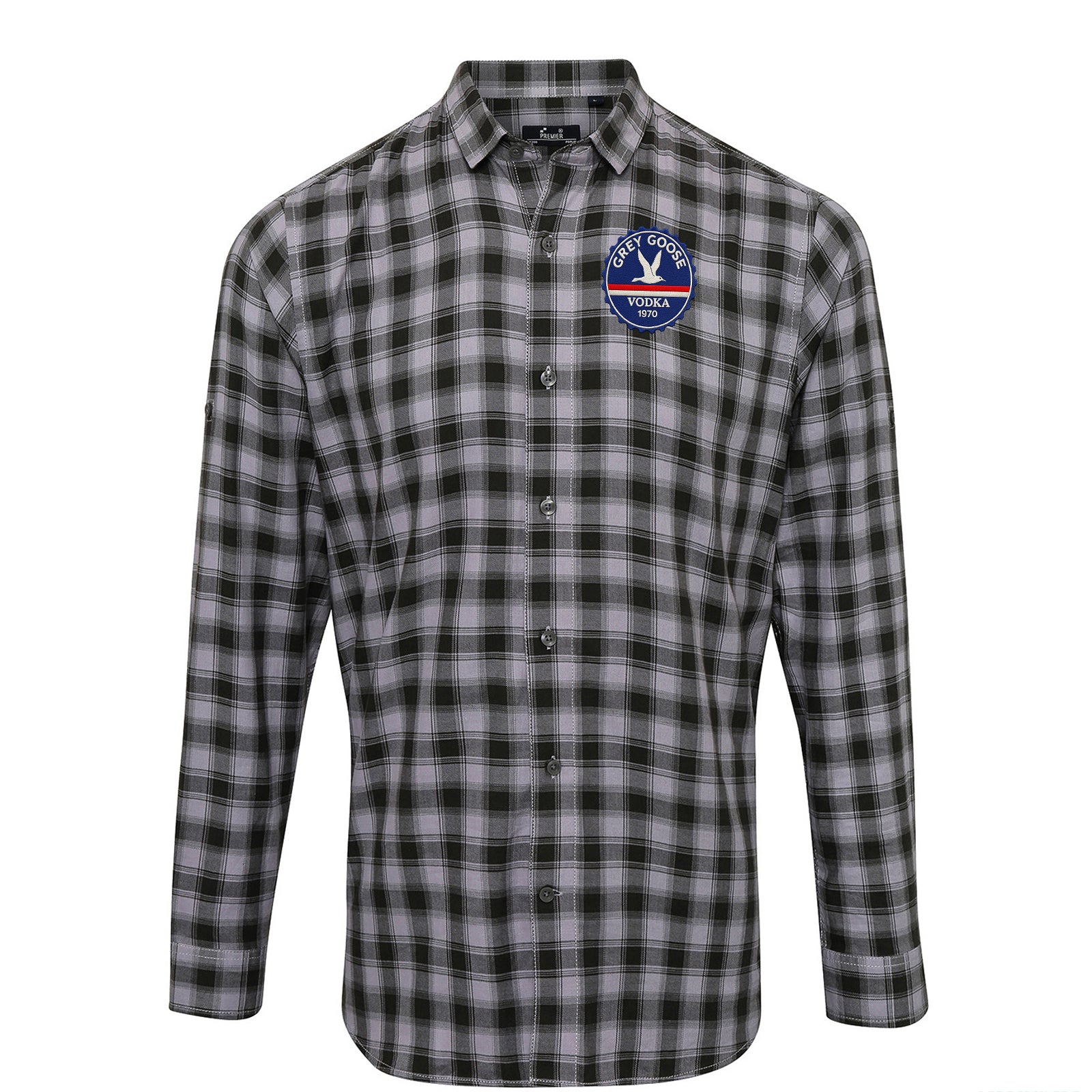 Grey Goose Vodka Check Long Sleeve Shirt 