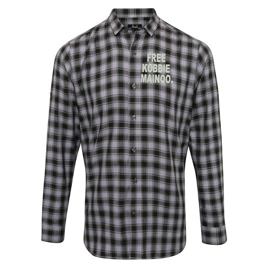 Free Kobbie Mainoo Embroidered Long Sleeve Mulligan Check Shirt