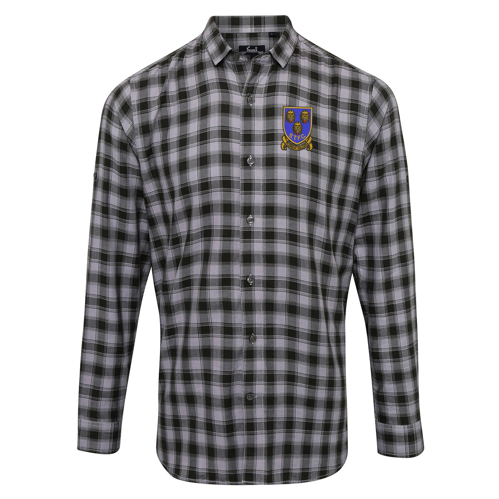 Retro Shrewsbury 1993 Check Long Sleeve Shirt