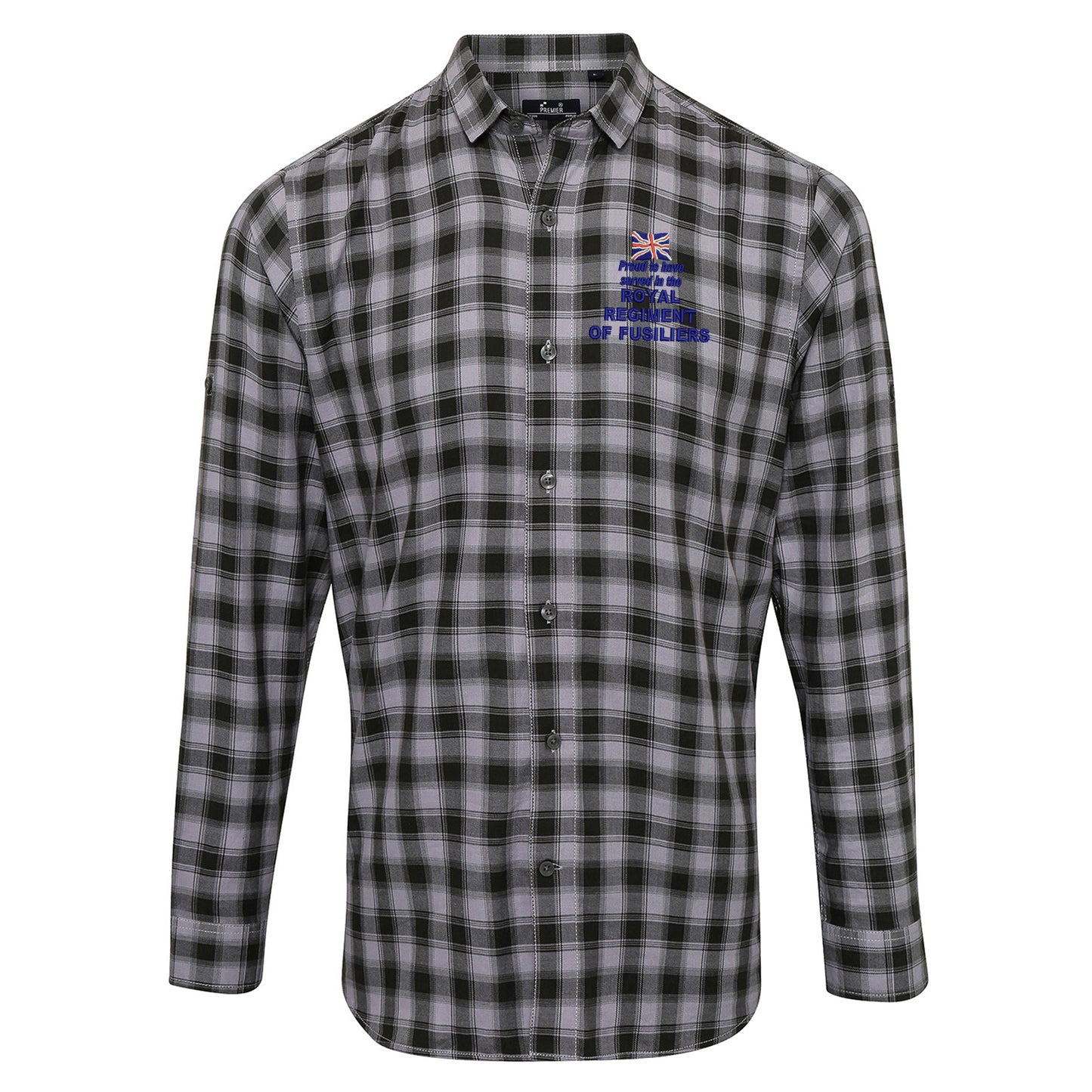 Proud to Have Served in The Royal Regiment of Fusiliers Check Long Sleeve Shirt