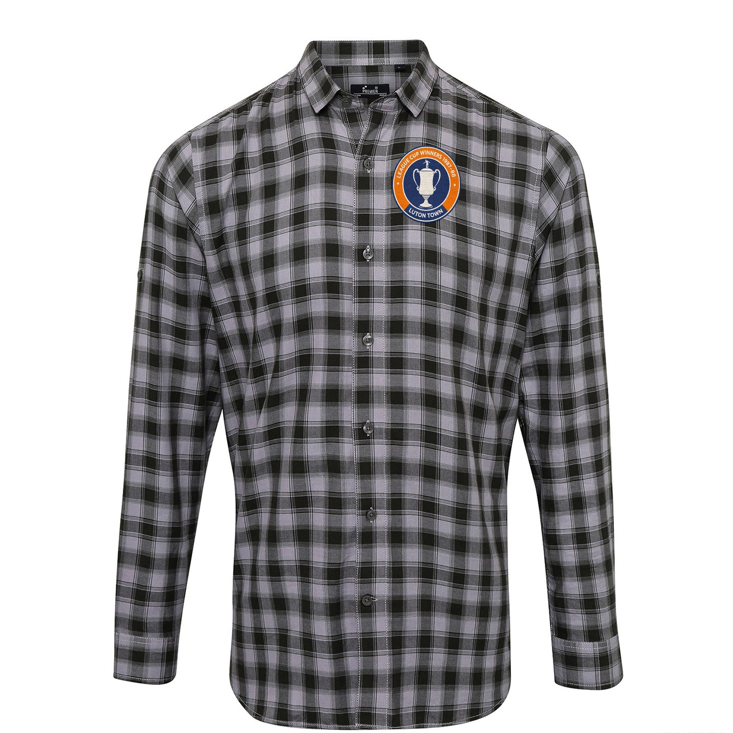 Luton Town League Cup Winners Check Long Sleeve Shirt
