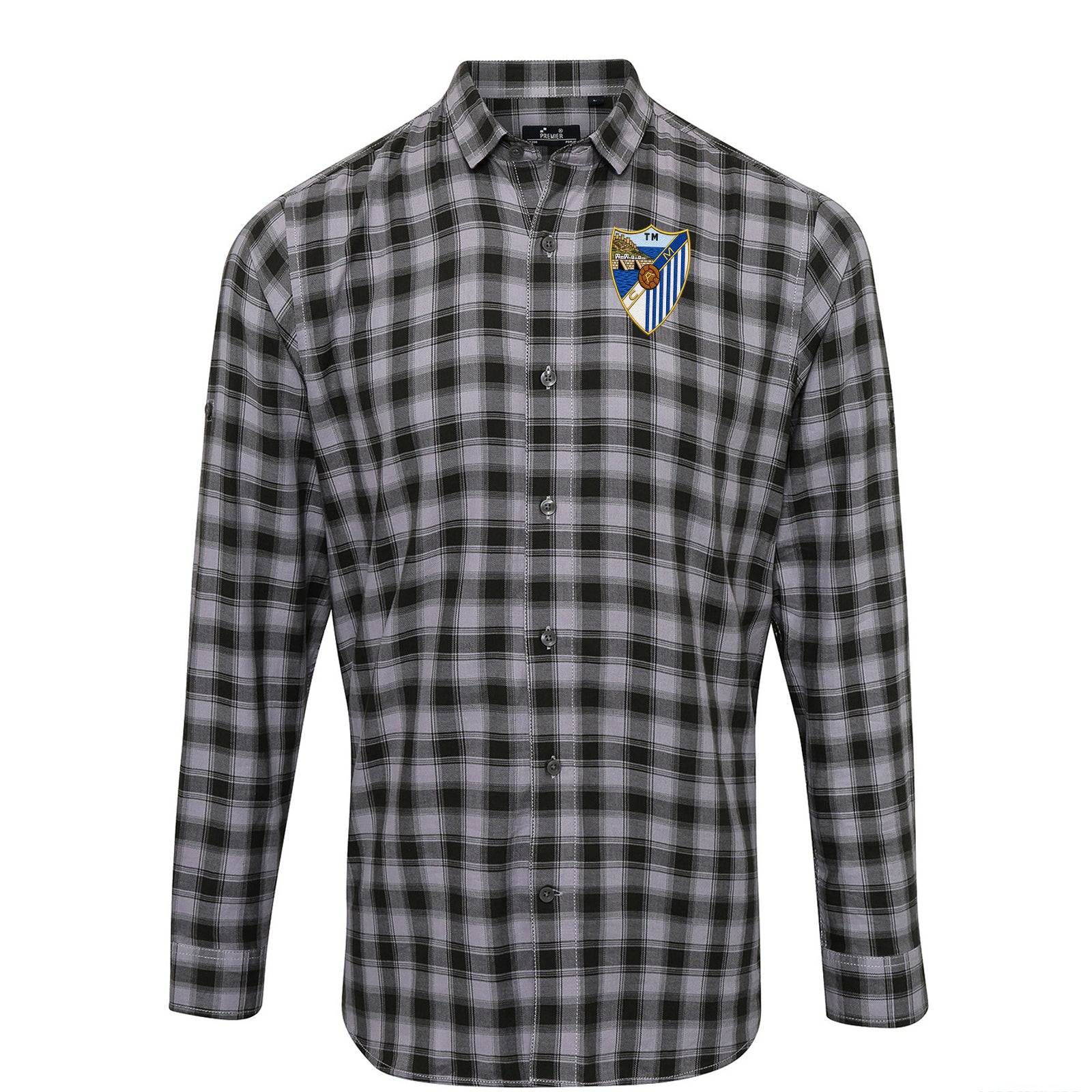 Retro Malaga 1948 Football Check Long Sleeve Shirt