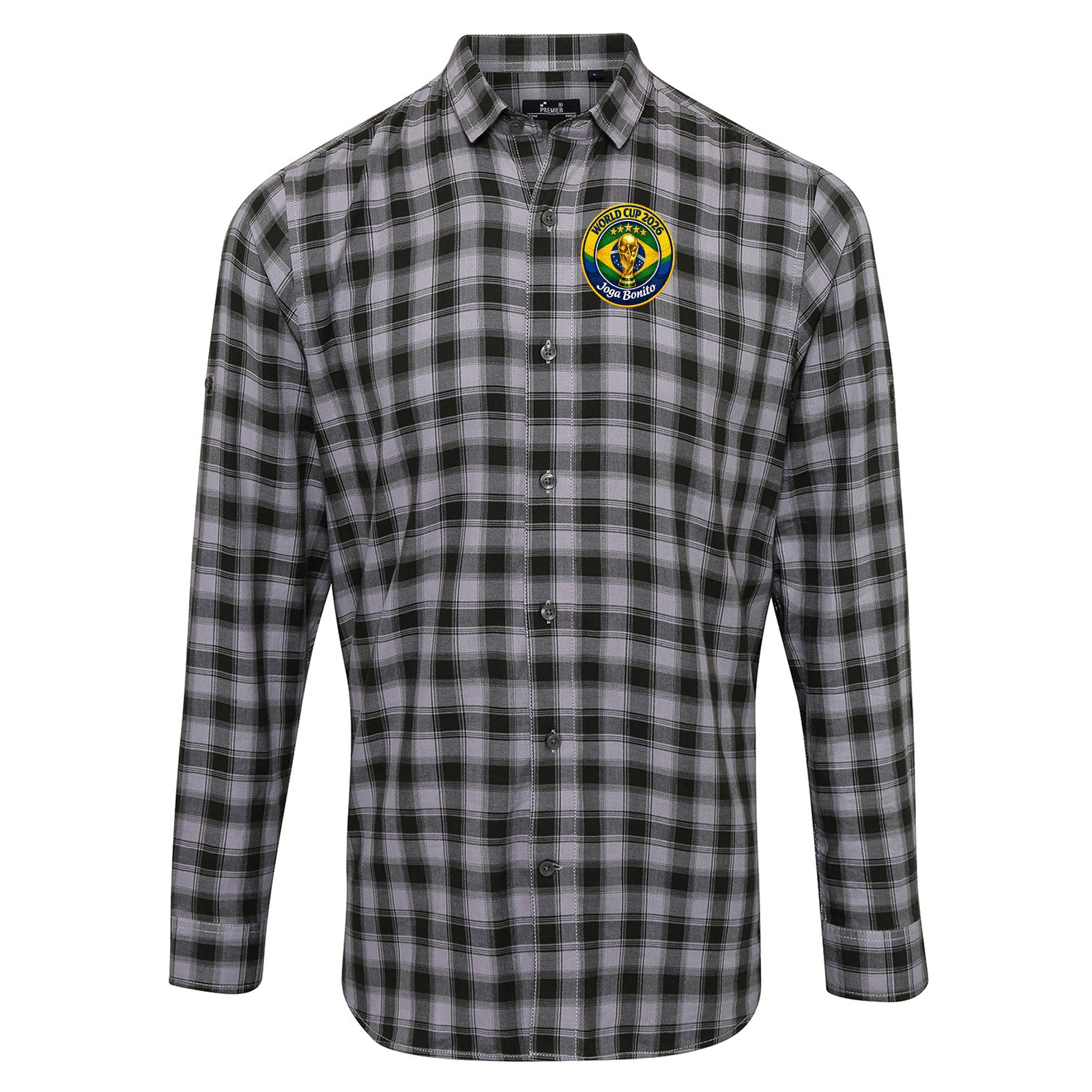 Brazil WC 2026 Football Check Long Sleeve Shirt