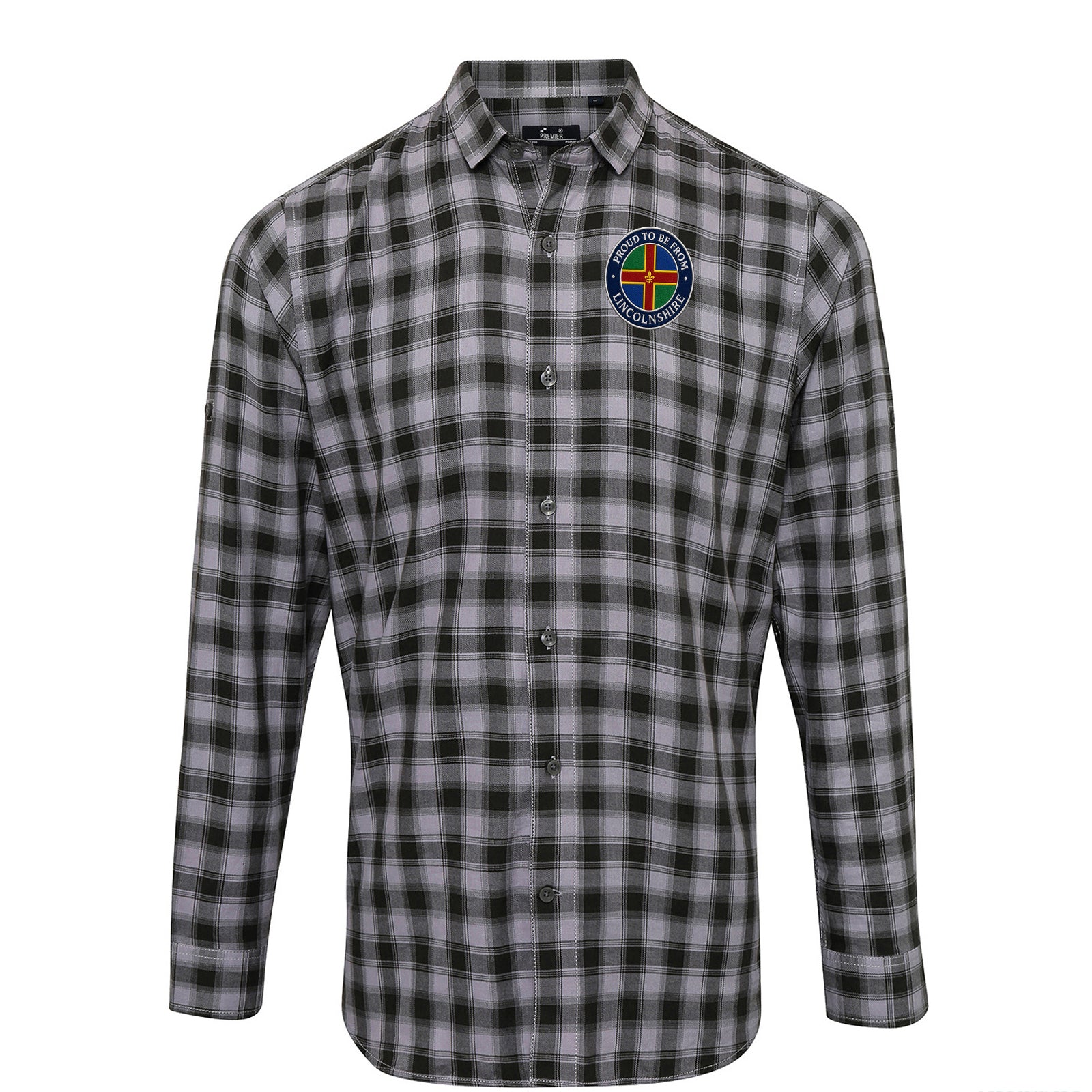 Proud To Be From Lincolnshire Check Long Sleeve Shirt 