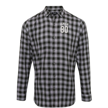 John Lennon Football Check Long Sleeve Shirt