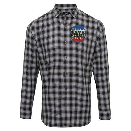 Save Ferris Punk Rock Check Long Sleeve Shirt