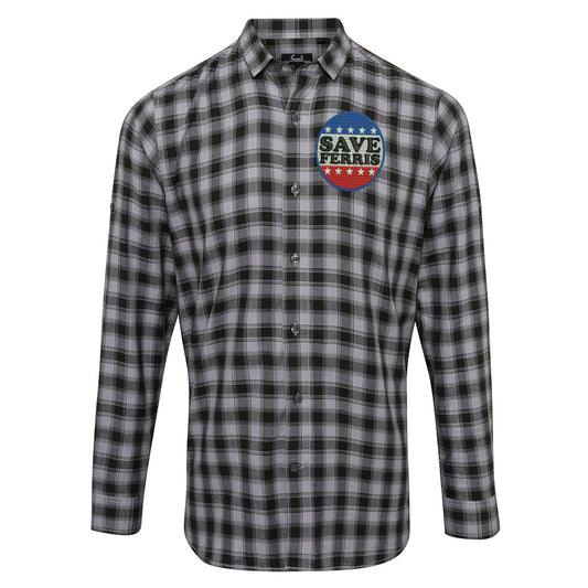 Save Ferris Punk Rock Check Long Sleeve Shirt