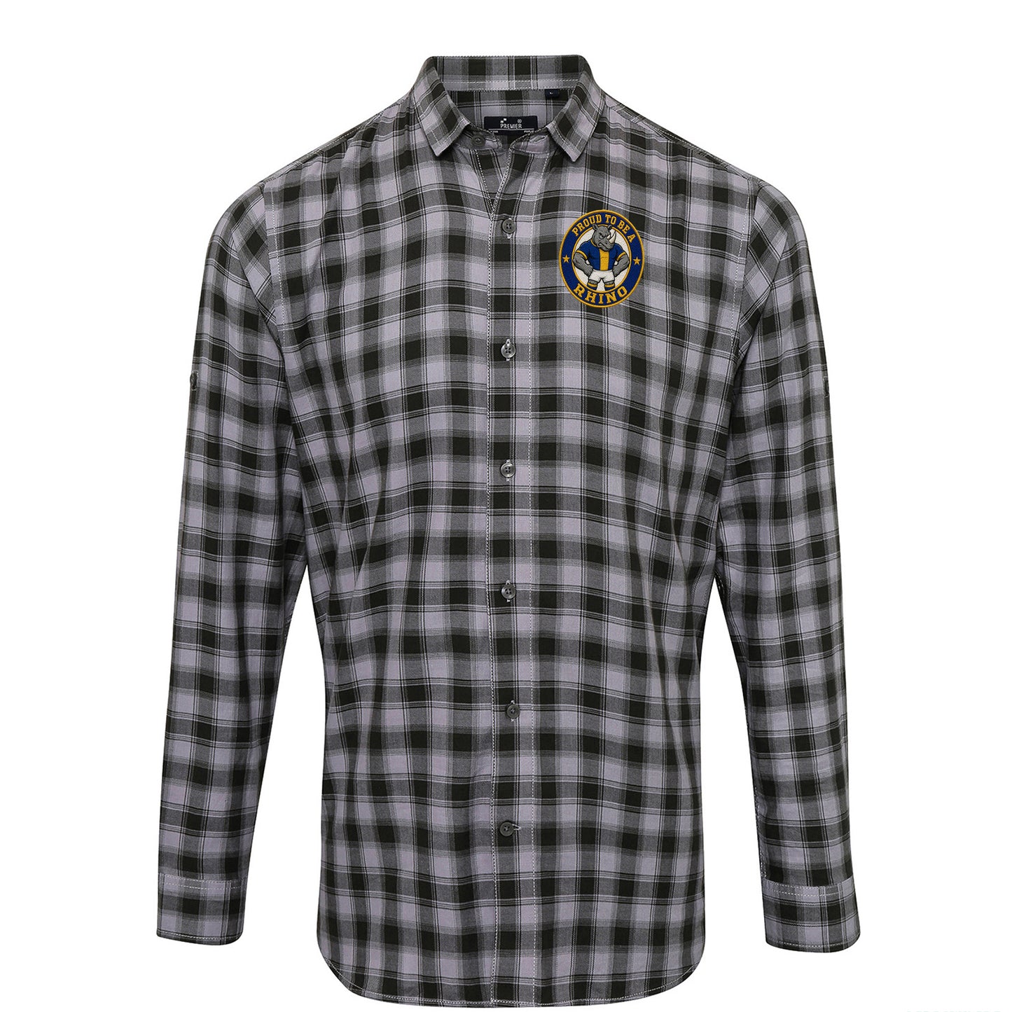 Leeds Rhinos Rugby League Check Long Sleeve Shirt