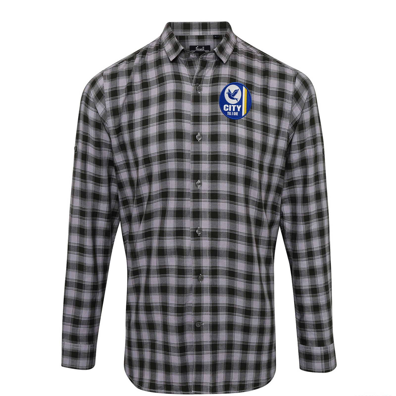 Cardiff City Til I Die Check Long Sleeve Shirt