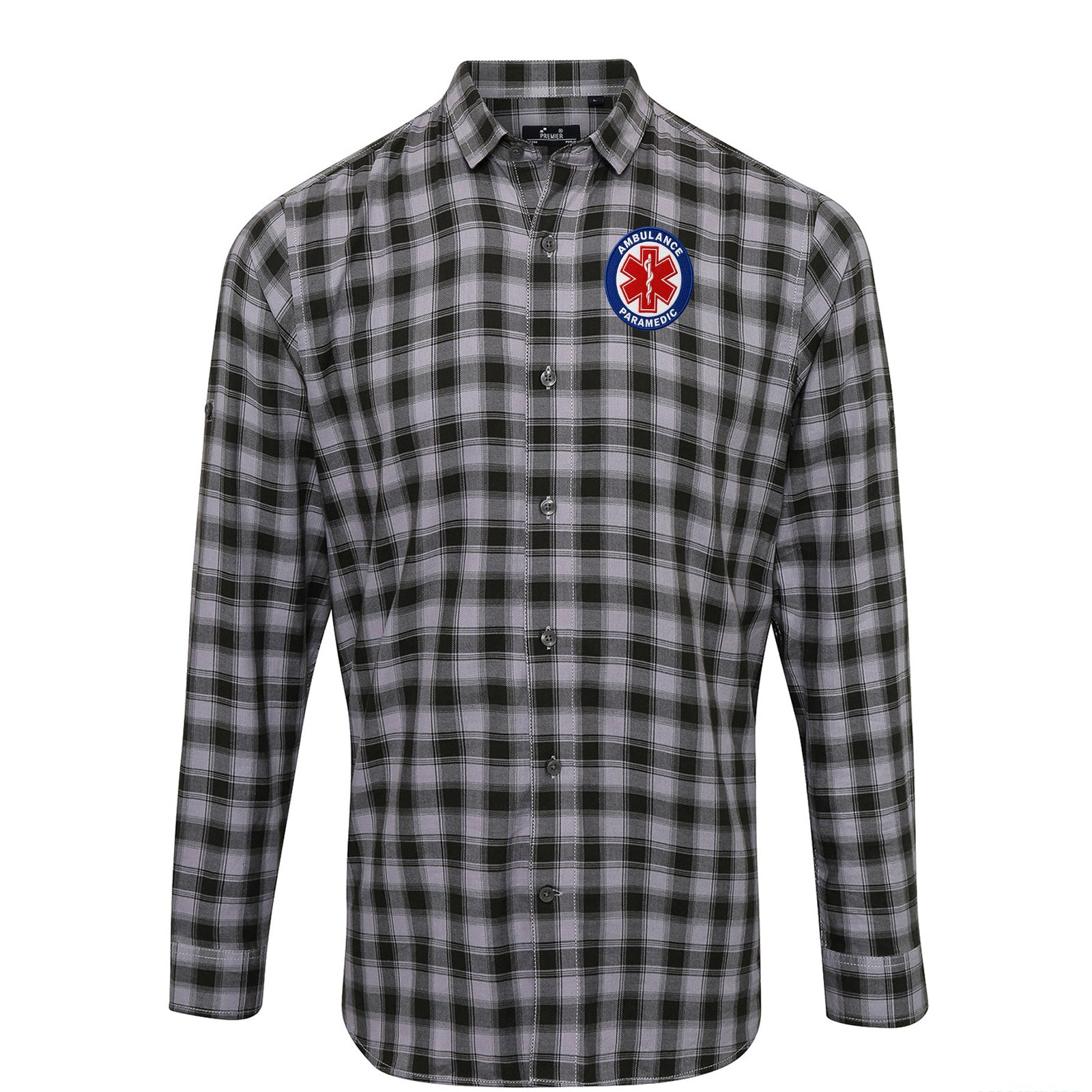 Ambulance Paramedic Check Long Sleeve Shirt
