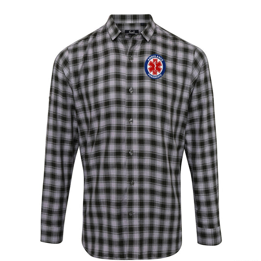 Ambulance Paramedic Check Long Sleeve Shirt