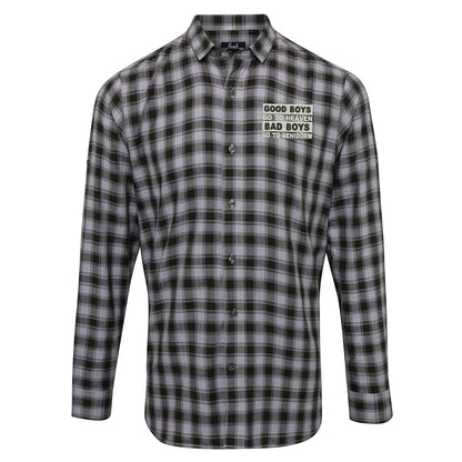 Good Boys Go To Heaven Long Sleeve Check Shirt