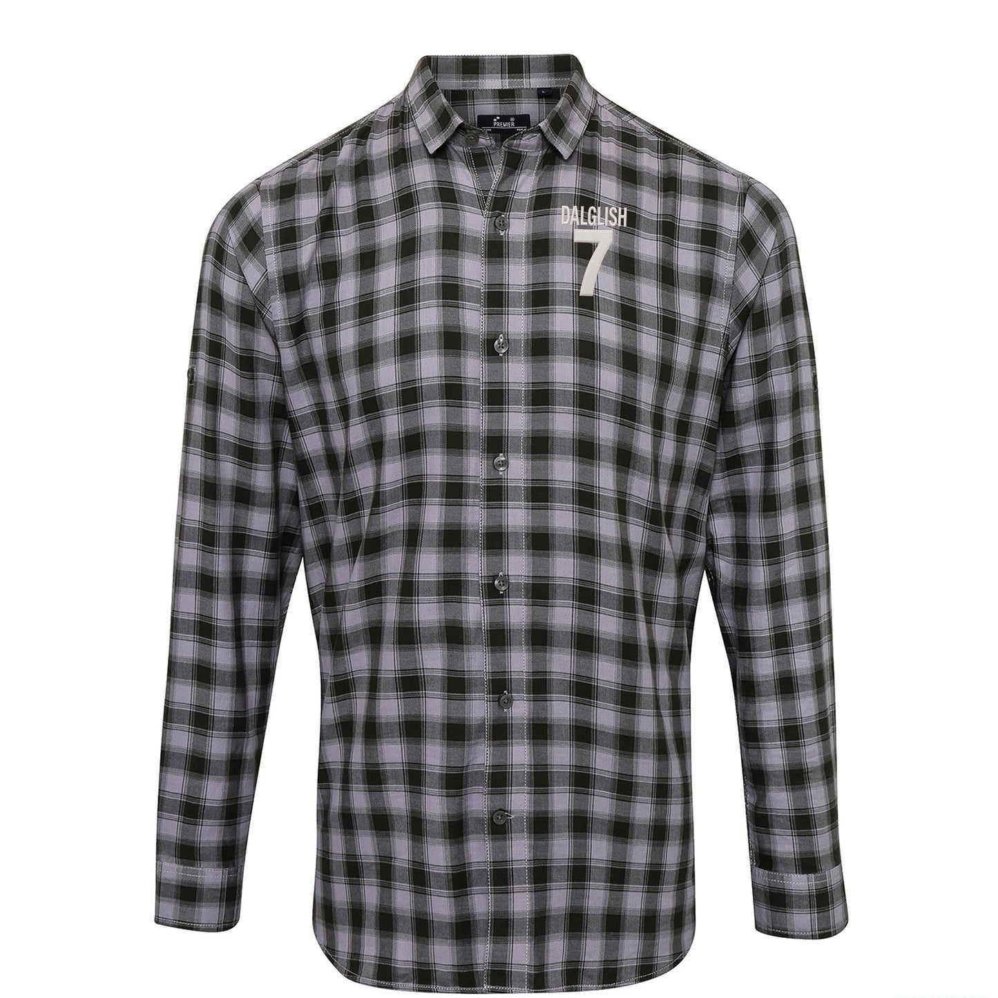 Kenny Dalglish Liverpool Football Check Long Sleeve Shirt