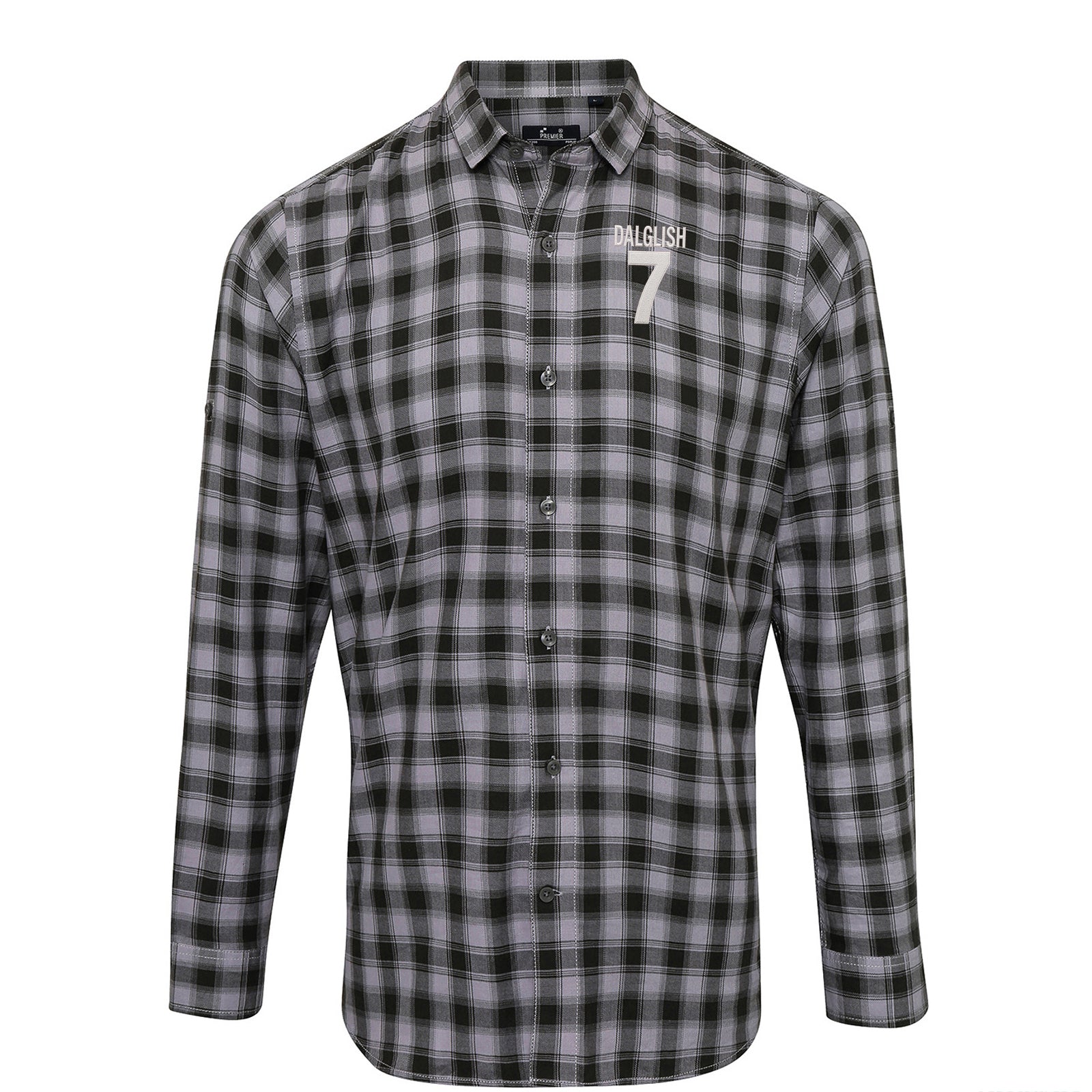 Kenny Dalglish Liverpool Football Check Long Sleeve Shirt