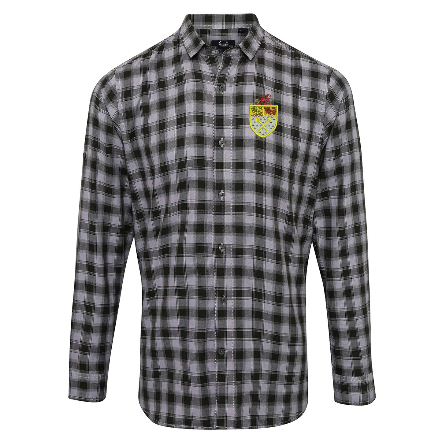 Retro Wrexham 1967 Embroidered Long Sleeve Mulligan Check Shirt
