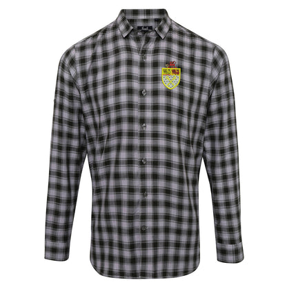 Retro Wrexham 1967 Embroidered Long Sleeve Mulligan Check Shirt