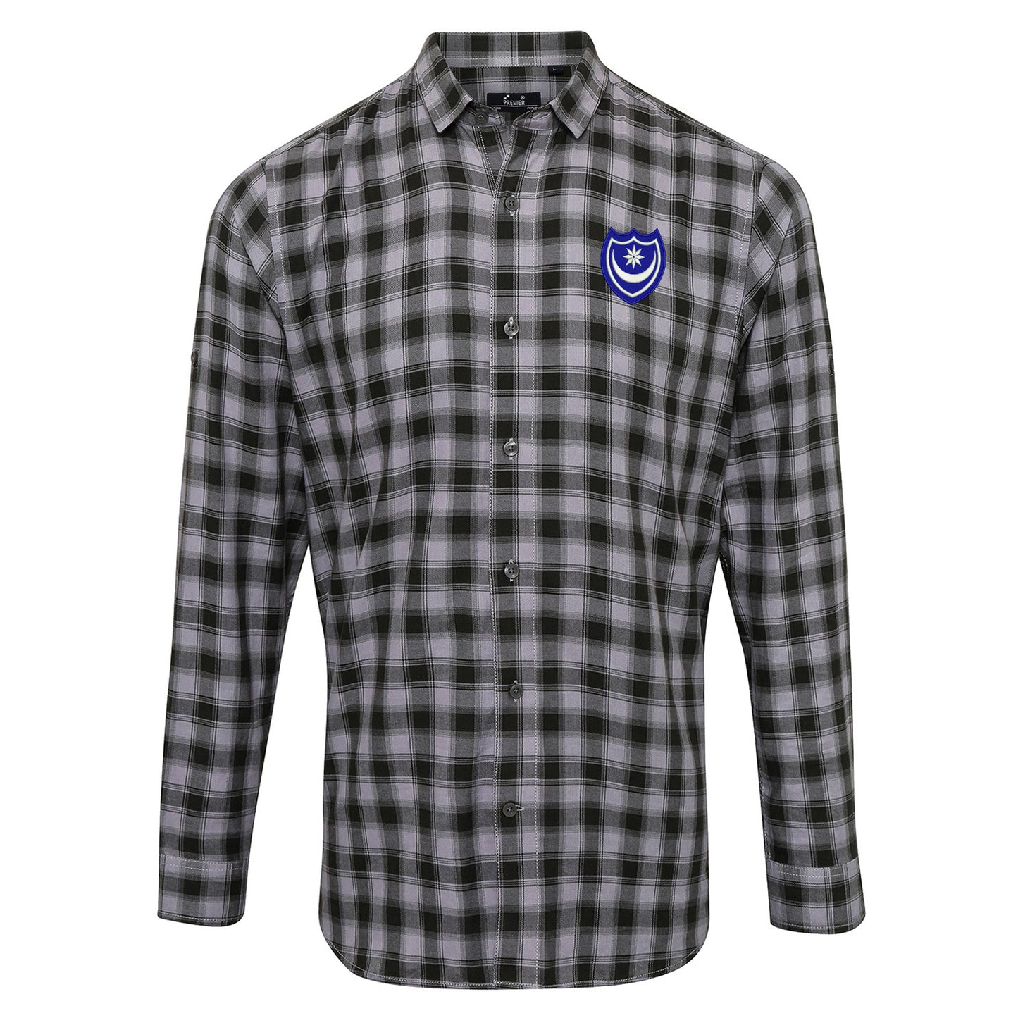 Portsmouth 1967 Embroidered Long Sleeve Check Shirt