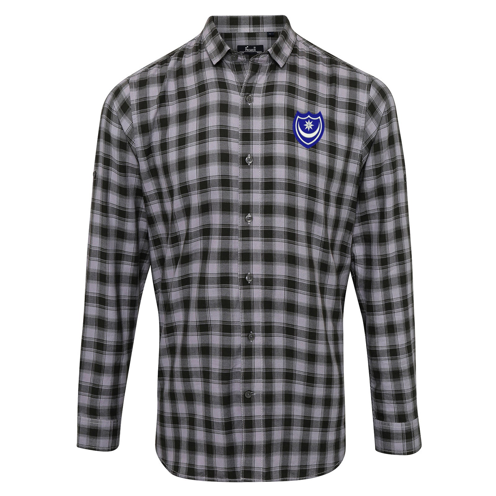 Portsmouth 1967 Embroidered Long Sleeve Check Shirt