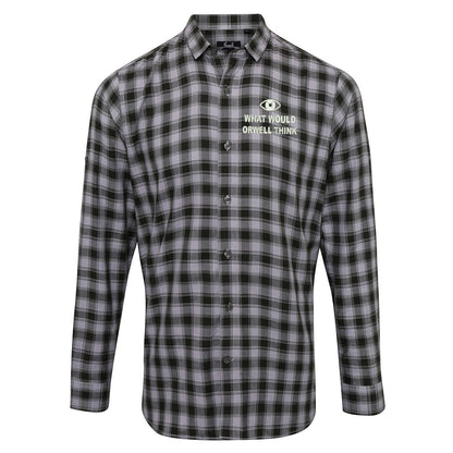What Would Orwell Think Elon Musk Check Long Sleeve Shirt 