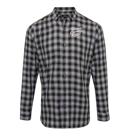 Victory Through Harmony Check Long Sleeve Shirt