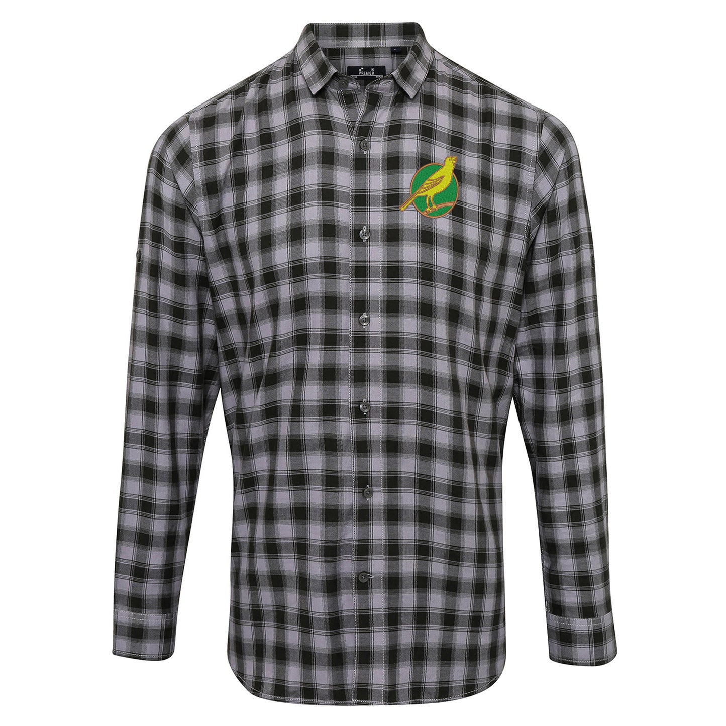 Norwich City FC Football Check Long Sleeve Shirt